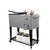 Rolling Cooler Cart with Wheels, Ice Chest Outdoor Backyard Coolers on Wheels with Large Storage Space