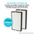 Homedics Smart Air Purifier for Extra-Large Rooms 2679 sq. ft. Room, 4-in-1 Console, True HEPA Filtrationm, Wi-Fi, Voice Control