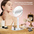 Rechargeable 2-Sided Height Adjustable Desk Mirror for Bathroom, Women Gifts