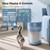 PETGUGU Air Purifiers for Home Bedroom Dorm with 360° Rotating Transparent Pre-Filter Pet Air Purifier
