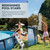 INTEX UltraLuxe 20 ft x 52 in Round Outdoor Above Ground Pool Set, Smart Wi-Fi Enabled Large Swimming Pool for Family and Adults