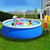 12FT Inflatable Swimming Pool, PVC Above Ground Family Pool, Blue | Durable PVC Material for Backyard Fun