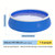 12FT Inflatable Swimming Pool, PVC Above Ground Family Pool, Blue | Durable PVC Material for Backyard Fun
