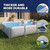 DIMAR GARDEN Above Ground Swimming Pool with Filter Pump, Outdoor Rectangular Steel Frame Swimming Pool for Kids Adults,10ft x 6.8ft x 25.6in