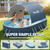Foldable Pool with Canopy,10FT NonInflatable Above Ground Swimming Pools | Inner Diameter 102"x72"x20"