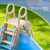 WDOT Pool Ladder Above Ground Swimming Safety A Frame Pool Ladder with Platform and Safety Barrier for 48-52 inches Pool