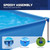 Outdoor Rectangular Steel Frame Swimming Pool for Backyard Lawn Family, 8.5ft x 6ft x 26in for Kids Adults