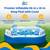 Blue Wave Premier Family Inflatable Pool with Seats – 88-in x 88-in x 26-in Four-Seater Pool for Backyard Fun