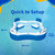 Blue Wave Premier Family Inflatable Pool with Seats – 88-in x 88-in x 26-in Four-Seater Pool for Backyard Fun
