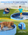 VISTOP 117" Extra Large Non-Slip Collapsible Swimming Pool for Dogs, Kids & Pets, Portable Outdoor Backyard Water Play Tub
