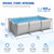 Above Ground Swimming Pool with Filter Pump, Outdoor Rectangle Steel Frame Pool for Backyard, Gray 10ft x 6.8ft x 25.6in