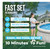 Bestway Fast Set 12' x 30" Round Inflatable Above Ground Swimming Pool Set, Stacked Stone Exterior Outdoor