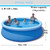 Inflatable Top Ring Swimming Pools for Adults Outdoor Easy to Set (± 12 ft X 36 in) Blue