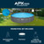 Bestway APX 365 22' x 52" Above Ground Pool, Round Metal Frame Outdoor Swimming Pool Set with Sand Filter Pump