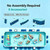 13ft Non-Inflatable Foldable Pool, Reinforced Panel Support, 4-Layer Anti-Scratch Material, Heavy Duty Rectangular Pool for Family