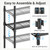 VIPEK S2 Clothes Rack with 8-Tier Shoe Rack, Metal Closet Organizer, Black | Freestanding Clothing Rack with 2 Hanging Rods