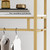 FONECHIN Heavy Duty Gold Clothing Rack with Shelves for Hanging Clothing, Gold Metal Freestanding Garment Rack for Retail Display (59" L)