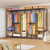 H50 Clothing Racks for Hanging Clothes, Freestanding Wardrobe Closet 89.8'' W x 15.8" D x 76.2" H, Max Load 1400 Lbs, Black