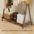 Freestanding Garment Rack & Coat Tree,Extra-Long 39.38" Hanging Rod, Double Storage Shelves for Bedroom
