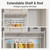 VIPEK X3 Expandable Heavy Duty Clothes Rack Adjustable from 5'2" to 8' with Flexible Shelves and Hanger Rods