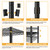 H41C Heavy Duty Garment Rack, Adjustable Shelves and Rods, Max Load 1150 Lbs, Black Portable Closet Rack with Black Cover
