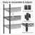 VIPEK X4 Expandable Heavy Duty Clothes Rack, Adjustable from 7'4" to 10'2" with Adjustable Shelves and Hanger Rods