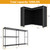 ULIFHOME E15C Max Garment Rack L Shaped Clothes Rack for Corner，Freestanding Clothing Racks for Hanging Clothes