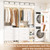 Walk-in Closet or Small Closets Wardrobe, Clothes Rack with Hanging Rods, Set of 2, White