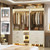 Walk-in Closet or Small Closets Wardrobe, Clothes Rack with Hanging Rods, Set of 2, White