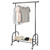 WENKO Clothing Rack, Rolling Clothes Rack with Bottom Shelf, Hanging Clothes Garment Rack with Wheels
