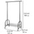 WENKO Clothing Rack, Rolling Clothes Rack with Bottom Shelf, Hanging Clothes Garment Rack with Wheels