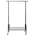 WENKO Clothing Rack, Rolling Clothes Rack with Bottom Shelf, Hanging Clothes Garment Rack with Wheels