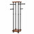 Industrial Pipe and Wood Clothes Rack 4-Way, Garment Rack, Clothing Rack, Closet Organizer