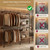 76 In | Wall mounted pipe clothing rack with solid pine shelves and rods, 800 lb