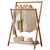 Clothing Rack, Double Rod Garment Storage Rack, Bamboo Foldable Clothes Rail