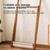 Clothing Rack, Double Rod Garment Storage Rack, Bamboo Foldable Clothes Rail