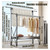 Heavy Duty 450LB Load Aluminum Clothes Drying Rack, Foldable Rolling Garment Rack, Height Adjustable & Extendable