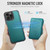 Usroom for iPhone 16 Pro Wallet Case Compatible with Magsafe, Magnetic RFID Blocking Card Holder Kickstand 2 in 1 Detachable Case for iPhone 16 Pro 6.3", Bluish Green