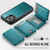 Usroom for iPhone 16 Pro Wallet Case Compatible with Magsafe, Magnetic RFID Blocking Card Holder Kickstand 2 in 1 Detachable Case for iPhone 16 Pro 6.3", Bluish Green