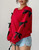 GAMISS Womens Bow Lightweight Sweatshirt Oversized Crew Neck