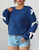 Lightweight Sweatshirt Oversized Crew Neck Comfy Long Sleeve