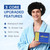 Years calm Shower Cap for Men Waterproof Reusable