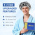 Years calm Shower Cap for Men Waterproof Reusable