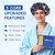 Years calm Shower Cap for Men Waterproof Reusable