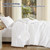 PHF Cotton Muslin Comforter Set Twin – 100% Cotton Cover, Ultra Soft & Breathable, 2PCS Lightweight All-Season Bedding with Polyester Fill, 1 Comforter 68"x90" & 1 Pillow Sham 20"x26", White