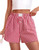 Cotton Summer Pajama Shorts Women Gingham Plaid Shorts