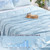 PHF Cooling Comforter King Size Rayon from Bamboo, 60"x80", Sky Blue
