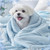 PHF Cooling Comforter King Size Rayon from Bamboo, 90"x90", Sky Blue