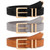 Pants Ladies Leather Waist Belt with Gold Buckle