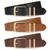 Ladies Leather Waist Belt with Gold Buckle